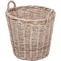 The Wicker Merchant Round Basket with Ear Handles