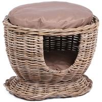 The Wicker Merchant Pet House with Cushion