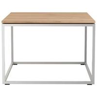 Thin Oak Stainless Steel Frame Side Table