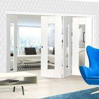 thrufold axis white 31 folding door clear glass