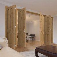 thrufold rustic oak shaker 4 panel 33 folding door prefinished