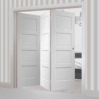 Thrufold Severo White 4 Panel 3+0 Folding Door - Prefinished