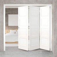 Thrufold Coventry Shaker 3+0 Folding Door - White Primed