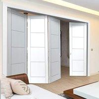 Thrufold Quattro White 3+1 Folding Door