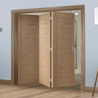 thrufold palermo flush oak 30 folding door