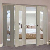 thrufold nuance viridis cream flush 21 folding door clear safety glass ...