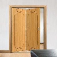 thrufold agua oak 20 folding door prefinished