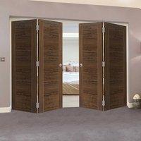 Thrufold Mistral Walnut 2+2 Folding Door - Prefinished