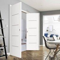 Thrufold Eco Blanco Satin White 2+1 Folding Door - Prefinished