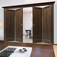 Thrufold Vina Walnut 2+2 Folding Door - Prefinished