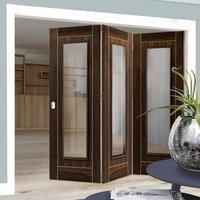 thrufold valcor walnut 30 folding door clear glass prefinished