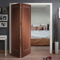 thrufold varese walnut flush 20 folding door aluminium inlay prefinish ...