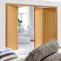 Thrufold Chartwell Oak 2+1 Folding Door - Prefinished