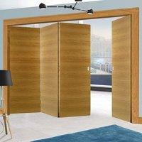 Thrufold Augusta Oak 3+1 Folding Door - Prefinished