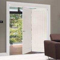 Thrufold Ely 2+0 Folding Door - White Primed