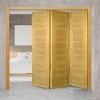 Thrufold Pamplona Oak Flush 3+0 Folding Door - Prefinished