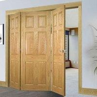 Thrufold Oxford Oak Panel 3+0 Folding Door - Prefinished