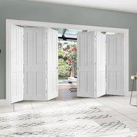 Thrufold Eton Victorian Shaker 3+3 Folding Door - White Primed