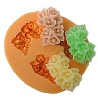 Three Hole Flower Shaped Bake Fondant Cake mold, L6cmW5.3mH1.5cm