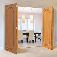 thrufold agua oak 22 folding door prefinished