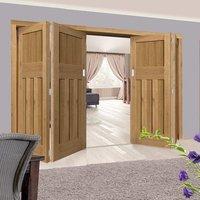 thrufold rustic oak 1930 dx shaker 22 folding door prefinished