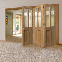 thrufold rustic oak shaker 2 panel 2 pane 30 folding door prefinished  ...