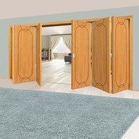 Thrufold Agua Oak 3+3 Folding Door - Prefinished