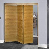 Thrufold Augusta Oak 3+0 Folding Door - Prefinished