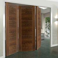 Thrufold Mistral Walnut 3+0 Folding Door - Prefinished