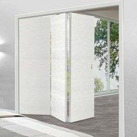 Thrufold Ripple White 3+0 Folding Door