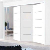 Thrufold Eco Blanco Satin White 3+0 Folding Door - Prefinished