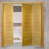 Thrufold Pamplona Oak Flush 2+1 Folding Door - Prefinished