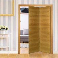 Thrufold Augusta Oak 2+0 Folding Door - Prefinished