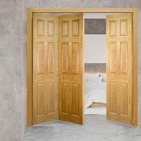 Thrufold Oxford Oak Panel 2+1 Folding Door - Prefinished