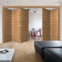 Thrufold Augusta Oak 3+2 Folding Door - Prefinished