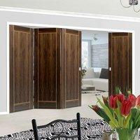 Thrufold Vina Walnut 3+1 Folding Door - Prefinished