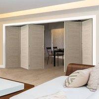 Thrufold Laminates Ivory Painted 3+2 Folding Door - Prefinished