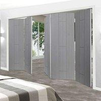 thrufold nuance ardosia slate grey flush 32 folding door pre finished