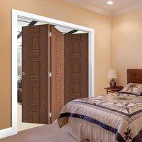 Thrufold Messina Walnut Flush 3+0 Folding Door - Prefinished