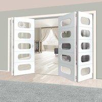 Thrufold Arcadian White 2+2 Folding Door - Clear Glass