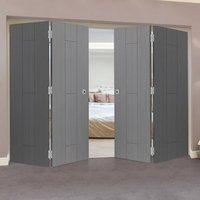 Thrufold Nuance Ardosia Slate Grey Flush 2+2 Folding Door - Pre-finished