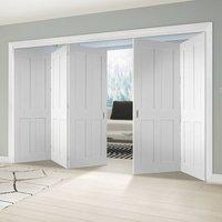 Thrufold Eton Victorian Shaker 3+2 Folding Door - White Primed