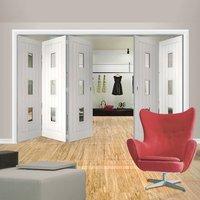 thrufold ely 32 folding door clear glass white primed