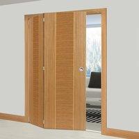 Thrufold Venus Oak 2+0 Folding Door - Prefinished