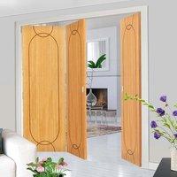 thrufold agua oak 21 folding door prefinished