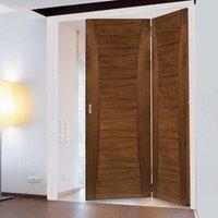 Thrufold Pamplona Walnut 2+0 Folding Door - Prefinished