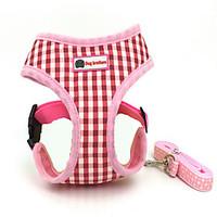 The Dog Harness Type Multicolor Plaid Vest Type Chest Strap Small Dog Traction