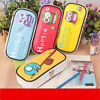 The New Cute Owl Large Capacity Pen Bag Candy Color Pen Bag