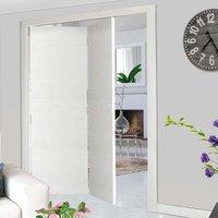 Thrufold Ripple White 2+0 Folding Door