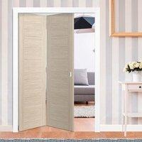 Thrufold Laminates Ivory Painted 2+0 Folding Door - Prefinished